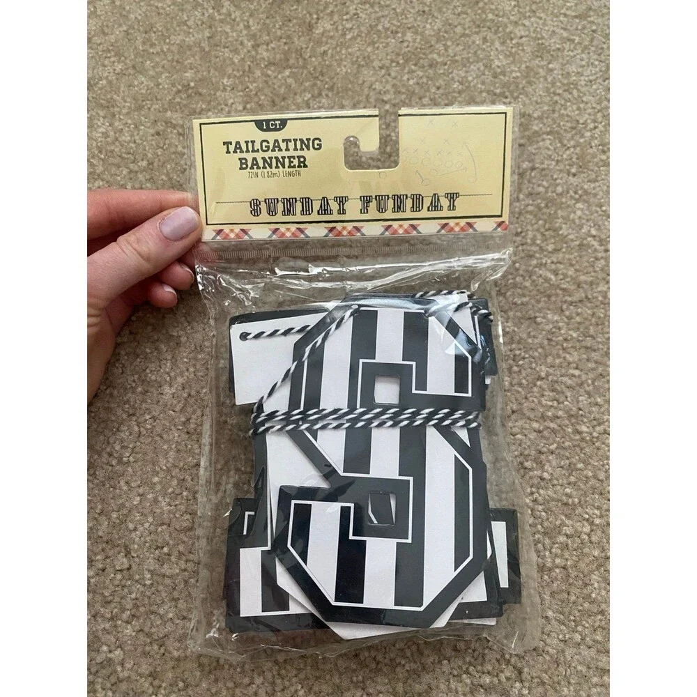 Game Day (2) and Sunday Funday (1) Banners Football Party Decor Sports Theme NWT